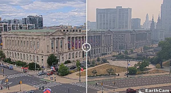 Πυρκαγιές στον Καναδά: Φωτογραφίες αποτυπώνουν το πριν και μετά στον ουρανό της Νέας Υόρκης