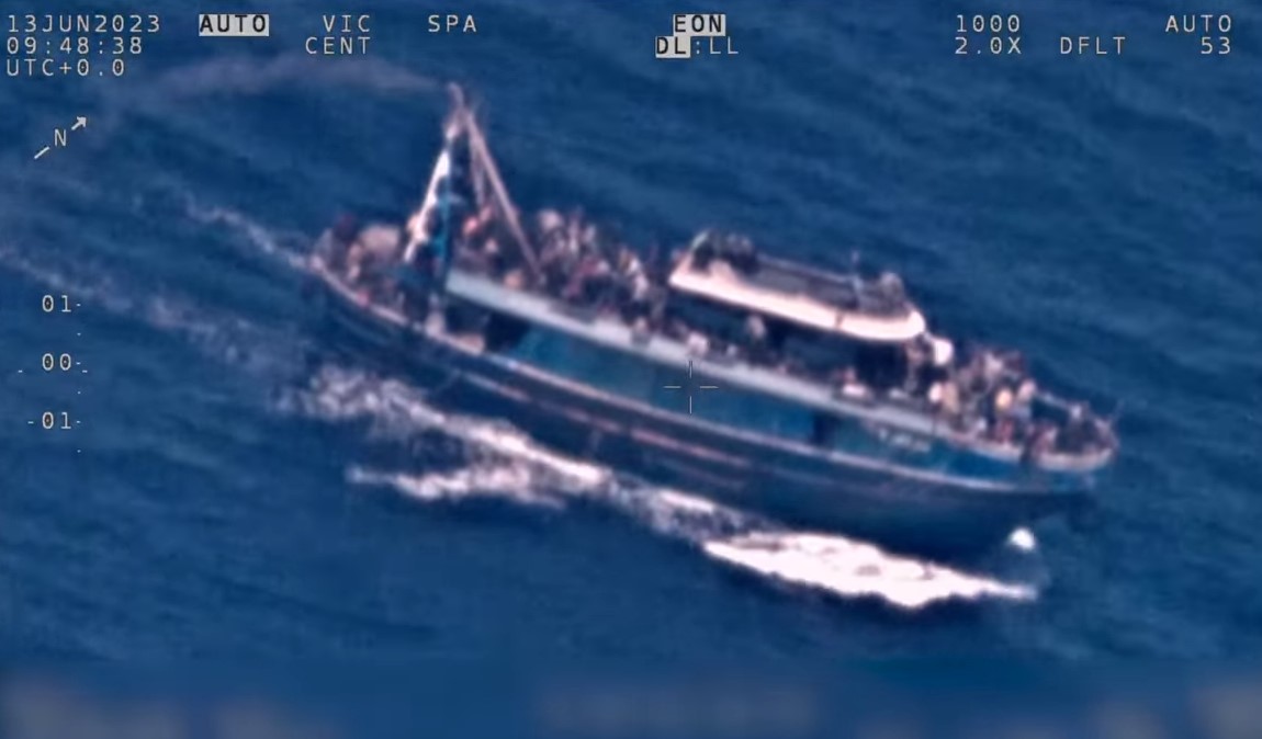 Ναυάγιο στην Πύλο: Το αλιευτικό μέσα από τις κάμερες του αεροσκάφους της Frontex