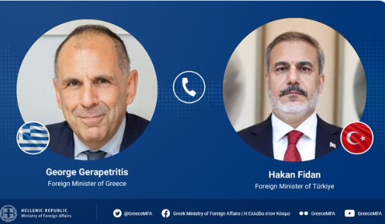 Ελληνοτουρκικά: Τηλεφωνική επικοινωνία Φιντάν με Γεραπετρίτη - Πότε θα συναντηθούν