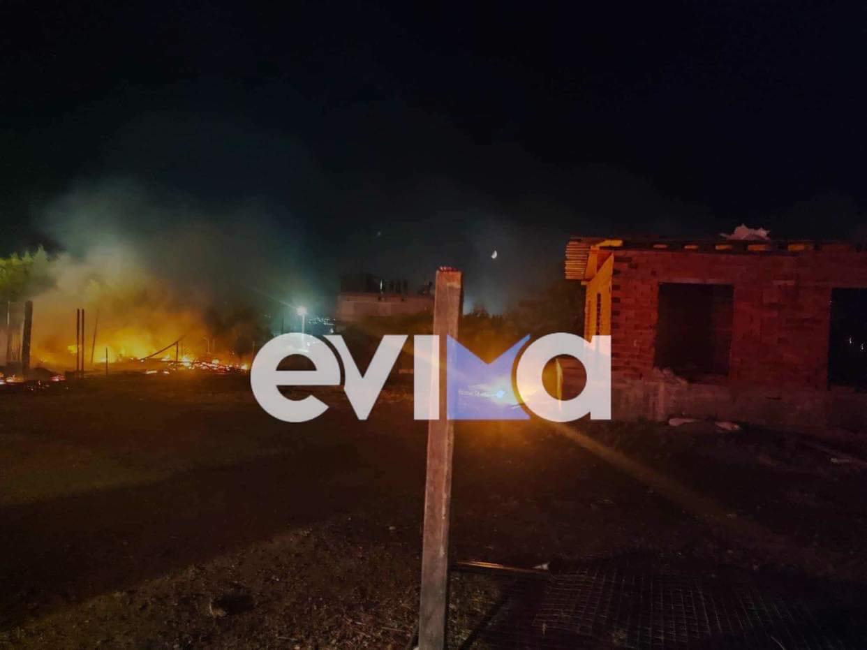 Εύβοια: Μεγάλη φωτιά - Κάηκαν δύο σπίτια στη Χαραυγή