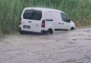 Καιρός: Έντονη βροχόπτωση στη Θεσσαλονίκη – Φούσκωσε ρέμα στο Ωραιόκαστρο