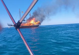 Βίντεο – ντοκουμέντο: Η στιγμή που το τουριστικό πλοίο τυλίγεται στις φλόγες στη Ρόδο