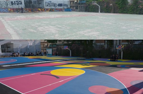 Ανακαινίστηκαν πλήρως δύο ανοιχτά γήπεδα μπάσκετ στα Πατήσια 