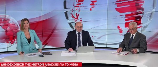 Το εκλογικό βαρόμετρο της Metron Analysis και του Mega από στο κεντρικό δελτίο ειδήσεων