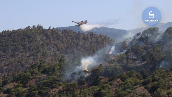Φωτιά στη Ρόδο: Μάχη με τις φλόγες για 5η μέρα – Ξεκίνησαν ξανά να επιχειρούν τα εναέρια μέσα
