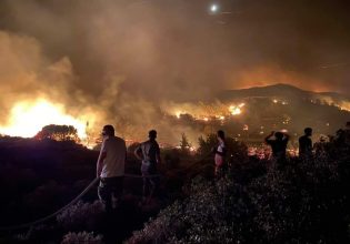 Φωτιά: Άλλη μία εφιαλτική νύχτα σε Ρόδο και Κέρκυρα – Απειλούνται οικισμοί – Καλύτερη εικόνα στην Κάρυστο