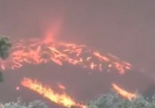 Φωτιά στη Ρόδο: Βίντεο που σοκάρει – Η στιγμή που δημιουργείται πυροστρόβιλος και παρασύρει τα πάντα