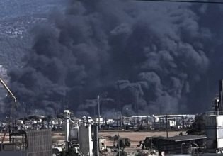 Ασπρόπυργος: Μεγάλη φωτιά σε χώρο ανακύκλωσης οχημάτων