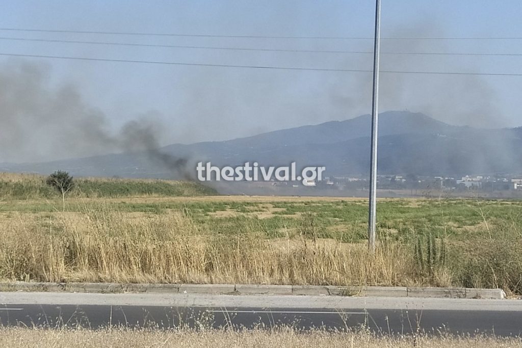 Φωτιά στον Λαγκαδά – Καίει  χορτολιβαδική έκταση και καλαμιές