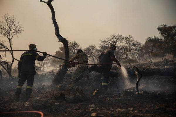 Εύβοια: Φωτιά στο Λυκόρεμα του Δήμου Καρύστου