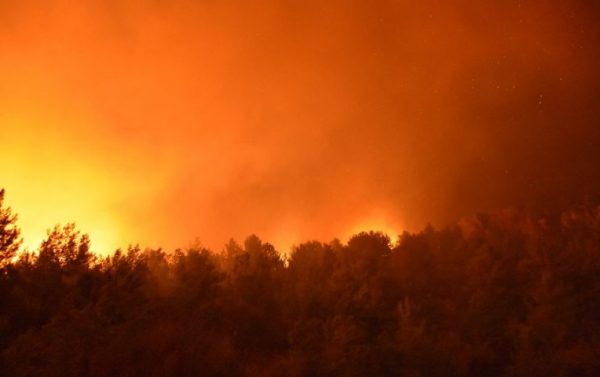 Φωτιά στη Χίο: Σε εξέλιξη η πυρκαγιά – Επιχειρούν εναέρια μέσα