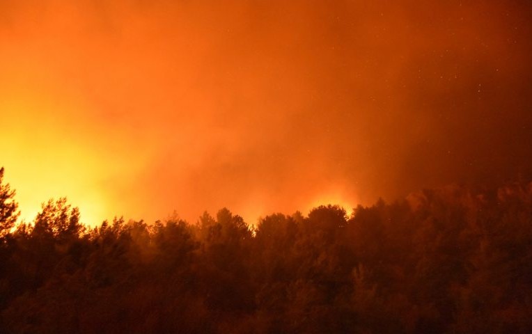 Φωτιά στη Χίο: Σε εξέλιξη η πυρκαγιά - Επιχειρούν εναέρια μέσα