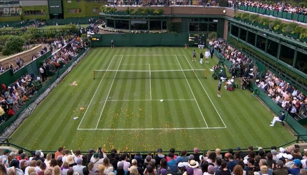 Wimbledon: Ακτιβιστές διέκοψαν αγώνα για να πετάξουν κομφετί και κομμάτια παζλ