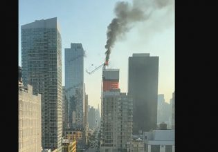 Νέα Υόρκη: Γερανός έπιασε φωτιά και κατέρρευσε – Έξι άνθρωποι τραυματίστηκαν