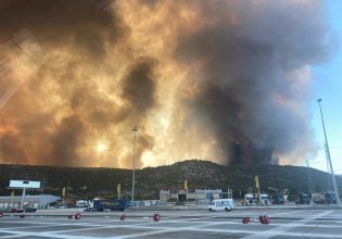 Φωτιά στο Λουτράκι: Έκλεισε η Εθνική Οδός Αθηνών – Κορίνθου