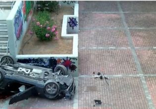 Τροχαίο στο Νέο Ηράκλειο: Αυτοκίνητο αναποδογύρισε στον σταθμό, νεκρός ο οδηγός