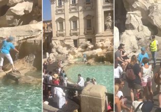 Ρώμη: Τουρίστρια μπήκε ατάραχη στη Φοντάνα ντι Τρέβι για να… γεμίσει με νερό το μπουκάλι της