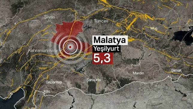 Τουρκία: Ισχυρός σεισμός 5,3 βαθμών κοντά στη Μαλάτεια – Αναφορές για τραυματισμούς