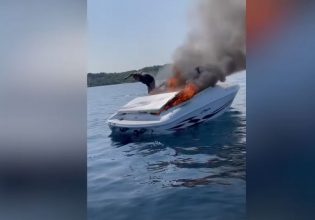 ΗΠΑ: Σώθηκαν την τελευταία στιγμή από φλεγόμενο σκάφος – Τρομακτικό βίντεο