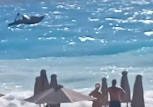 Λευκάδα: Βίντεο από την επιχείρηση διάσωσης τουριστών που έκαναν κανό με 7 μποφόρ στο Κάθισμα
