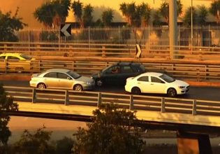 Αδιανόητο βίντεο – Αυτοκίνητο μπήκε ανάποδα στον Κηφισό