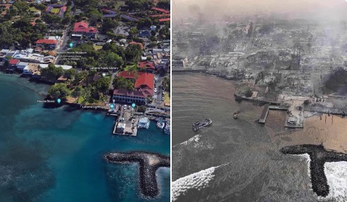 Πυρκαγιές στη Χαβάη: Καμένη γη και κόσμος στη θάλασσα για να γλιτώσει - Συγκλονιστικές εικόνες