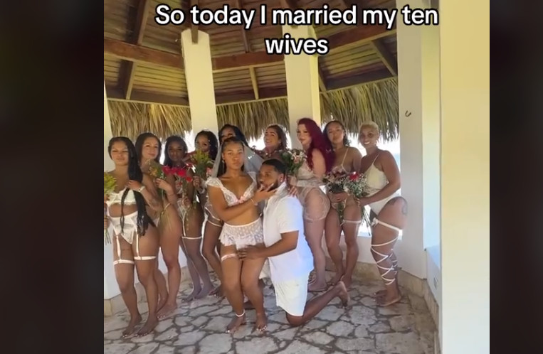 Παντρεύτηκε ταυτόχρονα δέκα γυναίκες – «Μοιραζόμαστε αγάπη και θετική ενέργεια»