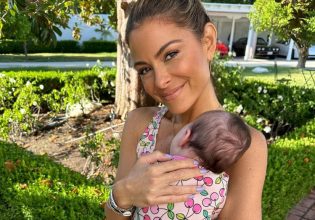 Μαρία Μενούνος: Φωτογραφίζει τον σύζυγό της αγκαλιά με τη νεογέννητη κόρη τους