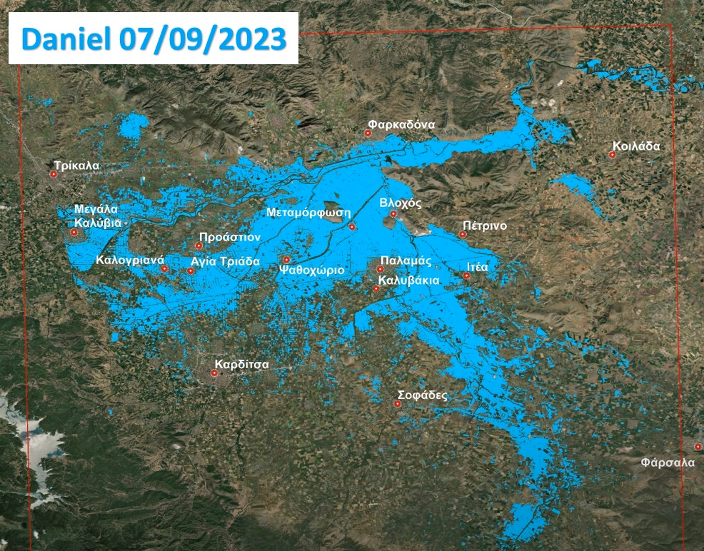 Κακοκαιρία Daniel: Η κορύφωση και η σταδιακή υποχώρηση μέσα από δορυφορικούς χάρτες
