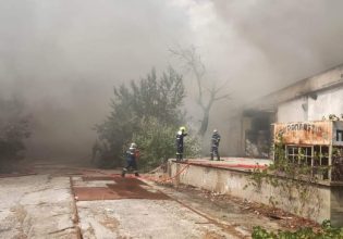 Φωτιά σε εγκαταλελειμμένο εργοστάσιο στην Κομοτηνή: Πυκνοί καπνοί «σκέπασαν» την πόλη – Μήνυμα του 112