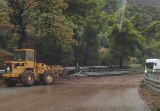 Mudslides cause interruption of traffic on Athens-Patras tollway