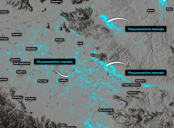 Κακοκαιρία Daniel: Πλημμύρισε ο θεσσαλικός κάμπος – Συγκλονίζει δορυφορική εικόνα