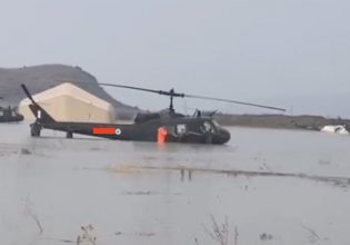Βάση στο Στεφανοβίκειο: «Κολυμπούσαν» τα ελικόπτερα – Μετακινήθηκαν σε άλλο σημείο