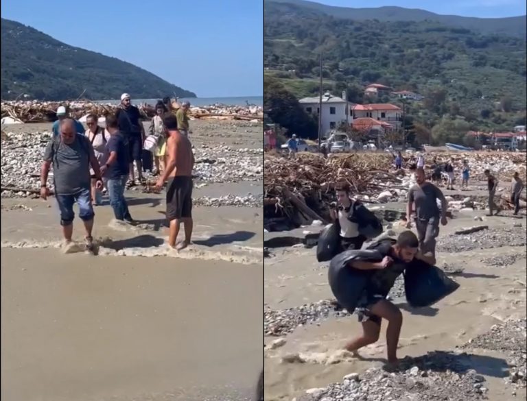 Κακοκαιρία: Απίστευτες εικόνες από το Χορευτό Πηλίου – Κάτοικοι εγκαταλείπουν το χωριό