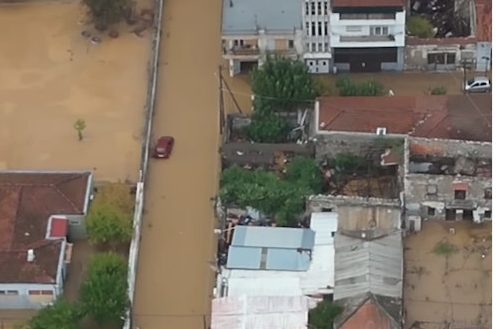 Κακοκαιρία «Daniel»: Οι καταστροφικές πλημμύρες στον Βόλο από ψηλά