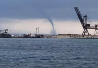 Κακοκαιρία Daniel: Υδροσίφωνας εμφανίστηκε στο Μαντούδι Ευβοίας