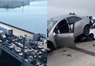 «Το μόνο που άκουγες ήταν εκρήξεις» – Τρομακτικές εικόνες από το τροχαίο με τα… 158 αυτοκίνητα