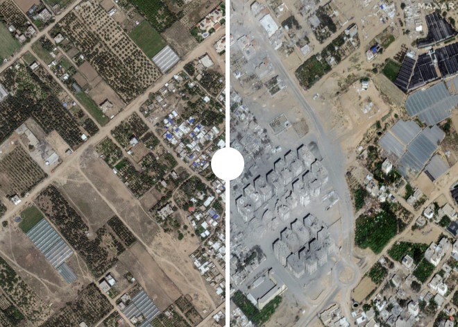 Ισραήλ – Χαμάς: Κρανίου τόπος η Γάζα – Το πριν και το μετά από τους βομβαρδισμούς