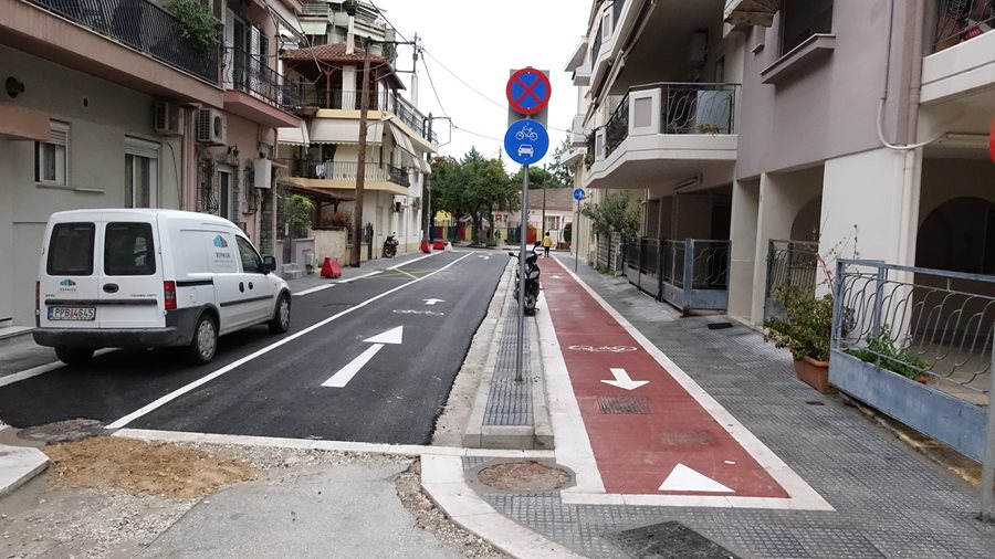 Ολοκληρώθηκε τμήμα ποδηλατόδρoμου στην Λάρισα