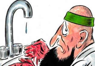 Πόλεμος Ισραήλ – Χαμάς: Το σκίτσο όλο νόημα του Charlie Hebdo – Ο γιατρός με τα αιματοβαμμένα χέρια