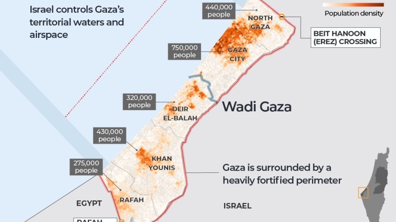 Λωρίδα της Γάζας: Οι περιοχές που πρέπει να εκκενωθούν μετά το «τελεσίγραφο» Ισραήλ – Αναλυτικοί χάρτες