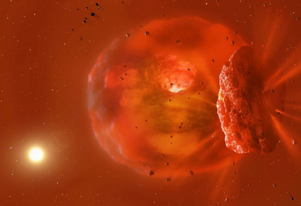 Τηλεσκόπιο είδε για πρώτη φορά δύο πλανήτες να συγκρούονται