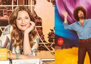 Αγνώριστη η Ντρου Μπάριμορ – Μεταμφιέστηκε στον ζωγράφο Μπομπ Ρος