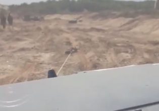 Ισραηλινό στρατιωτικό όχημα σέρνει σορό μαχητή της Χαμάς