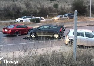 Θεσσαλονίκη: Καραμπόλα πέντε οχημάτων στον Περιφερειακό – Δείτε εικόνες