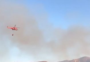 Φωτιά στη Τζια – Πυκνοί καπνοί έχουν καλύψει το νησί, ενισχύονται οι δυνάμεις