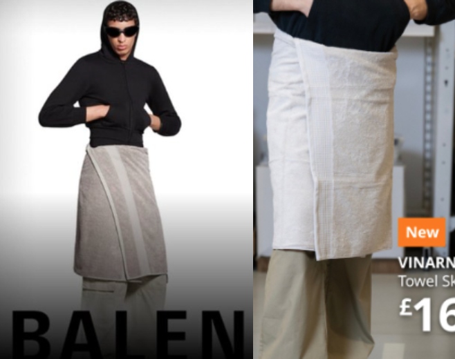 Ο Balenciaga ξαναχτυπά – Η φούστα – πετσέτα των 850 ευρώ και το τρολάρισμα της ΙΚΕΑ