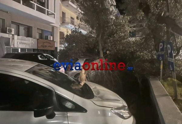 Κακοκαιρία Bettina: Μεγάλες καταστροφές σε μαγαζιά και αυτοκίνητα στη Χαλκίδα