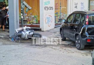 Σοβαρό τροχαίο στην Πάτρα – Οδηγός μηχανής εκσφενδονίστηκε σε φανάρι