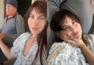 Ο Μπρους Γουίλις κρατά σφιχτά το χέρι της κόρης του Σκάουτ εν μέσω άνοιας